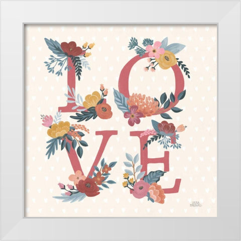 Love Letters VII White Modern Wood Framed Art Print by Marshall, Laura