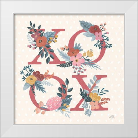 Love Letters VIII White Modern Wood Framed Art Print by Marshall, Laura