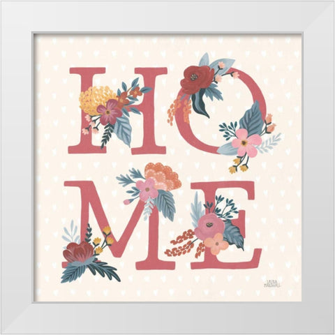 Love Letters IX White Modern Wood Framed Art Print by Marshall, Laura