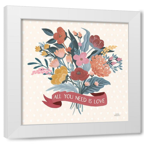 Love Letters X White Modern Wood Framed Art Print by Marshall, Laura