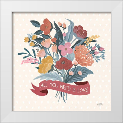 Love Letters X White Modern Wood Framed Art Print by Marshall, Laura