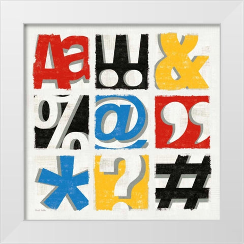 Bold Statement Vintage White Modern Wood Framed Art Print by Mullan, Michael