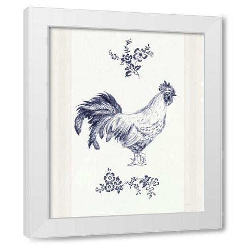 Summer Chickens I White Modern Wood Framed Art Print by Nai, Danhui