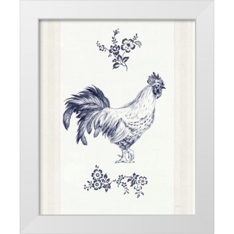 Summer Chickens I White Modern Wood Framed Art Print by Nai, Danhui