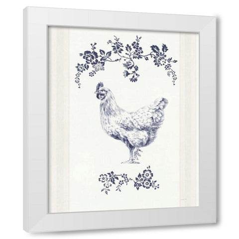 Summer Chickens II White Modern Wood Framed Art Print by Nai, Danhui