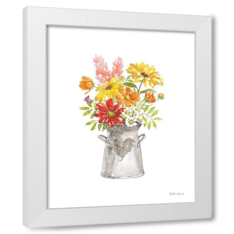 Farmhouse Floral VI White White Modern Wood Framed Art Print by Grove, Beth