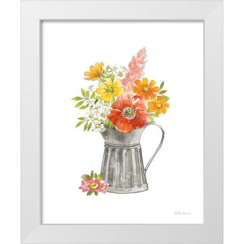 Farmhouse Floral VII White White Modern Wood Framed Art Print by Grove, Beth
