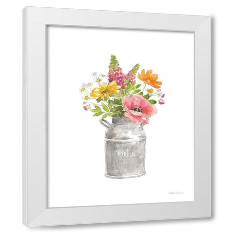 Farmhouse Floral VIII White White Modern Wood Framed Art Print by Grove, Beth