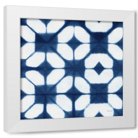 Shibori Square I White Modern Wood Framed Art Print by Green, Nancy