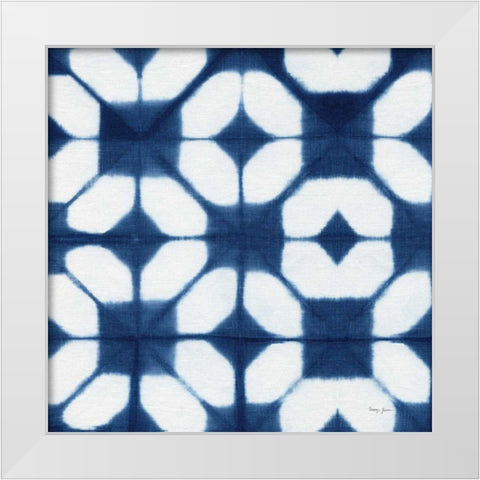 Shibori Square I White Modern Wood Framed Art Print by Green, Nancy