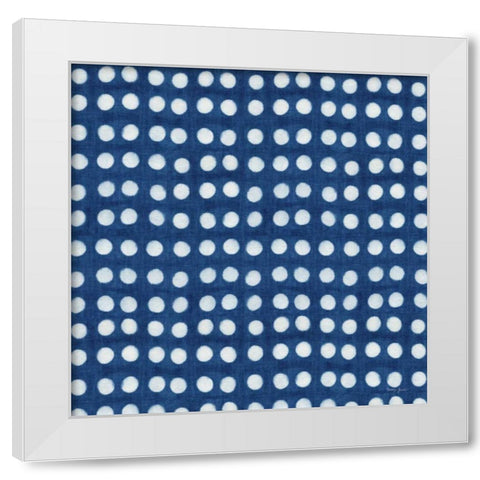 Shibori Square III White Modern Wood Framed Art Print by Green, Nancy