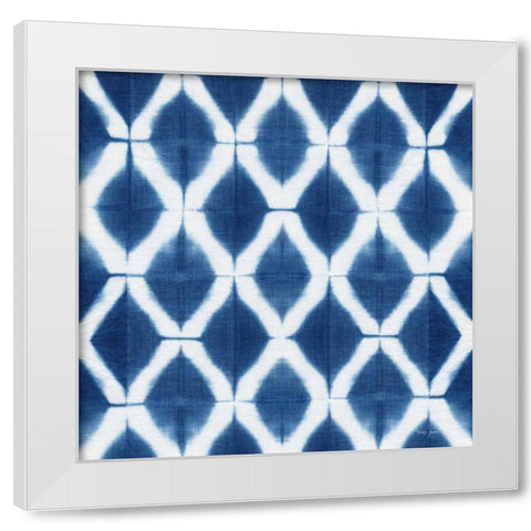 Shibori Square V White Modern Wood Framed Art Print by Green, Nancy