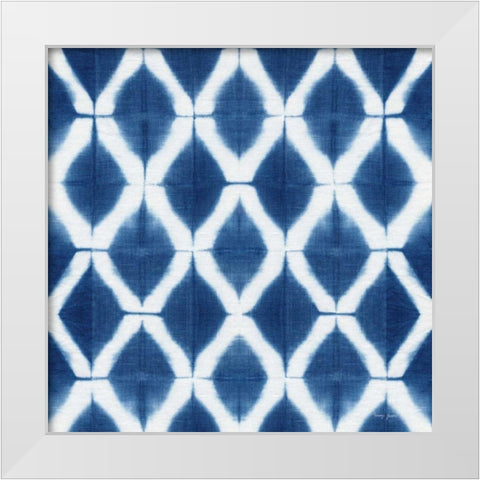 Shibori Square V White Modern Wood Framed Art Print by Green, Nancy