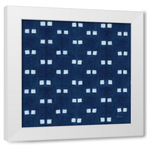 Shibori Square VI White Modern Wood Framed Art Print by Green, Nancy