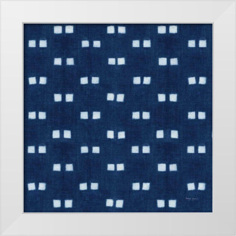 Shibori Square VI White Modern Wood Framed Art Print by Green, Nancy