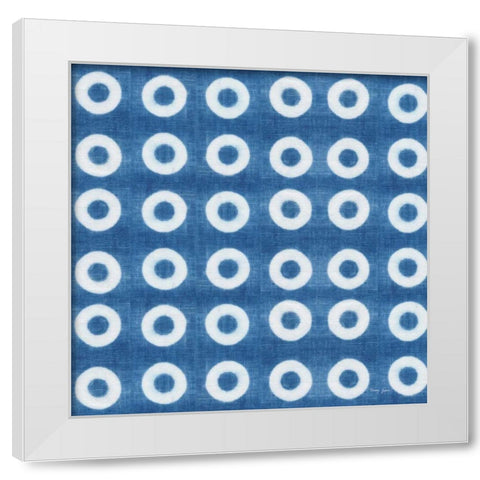 Shibori Square VII White Modern Wood Framed Art Print by Green, Nancy