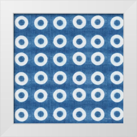 Shibori Square VII White Modern Wood Framed Art Print by Green, Nancy