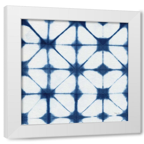 Shibori Square VIII White Modern Wood Framed Art Print by Green, Nancy