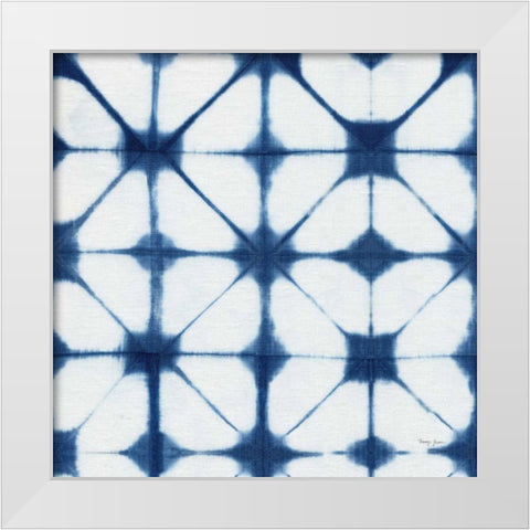 Shibori Square VIII White Modern Wood Framed Art Print by Green, Nancy