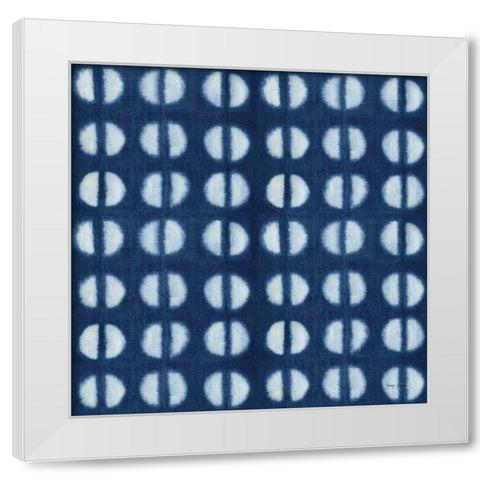 Shibori Square IX White Modern Wood Framed Art Print by Green, Nancy