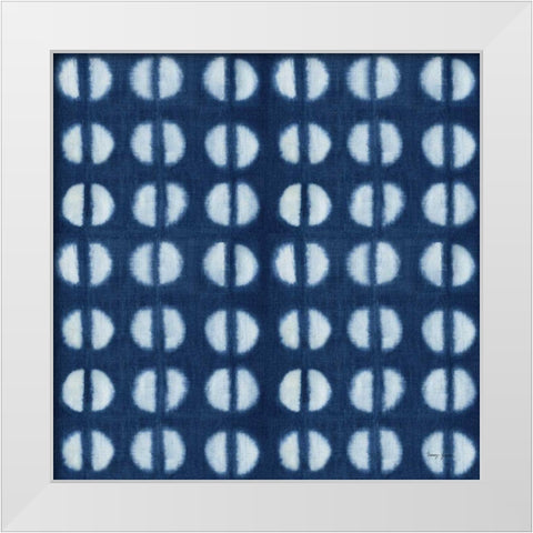 Shibori Square IX White Modern Wood Framed Art Print by Green, Nancy
