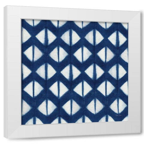 Shibori Square X White Modern Wood Framed Art Print by Green, Nancy