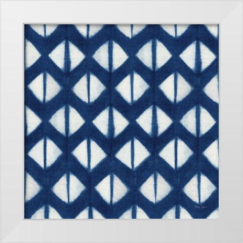Shibori Square X White Modern Wood Framed Art Print by Green, Nancy