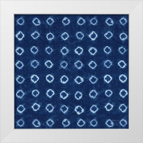 Shibori Square XI White Modern Wood Framed Art Print by Green, Nancy