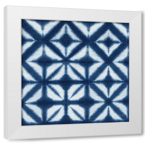 Shibori Square XII White Modern Wood Framed Art Print by Green, Nancy