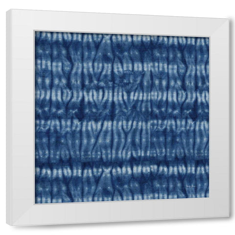 Shibori Square XIII White Modern Wood Framed Art Print by Green, Nancy