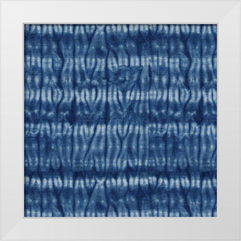 Shibori Square XIII White Modern Wood Framed Art Print by Green, Nancy