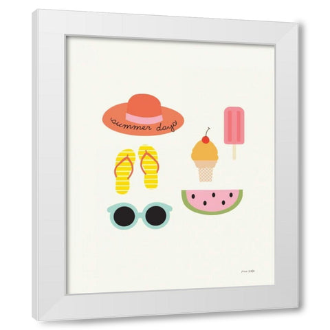 Summer Daze I White Modern Wood Framed Art Print by Kelle, Ann