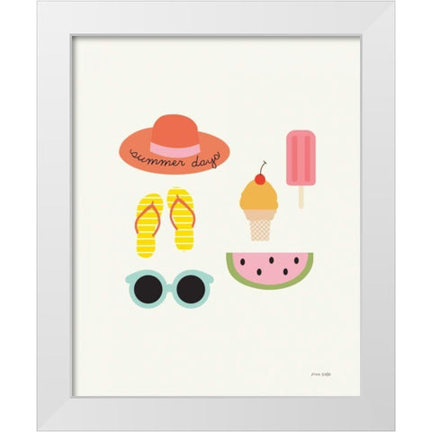Summer Daze I White Modern Wood Framed Art Print by Kelle, Ann