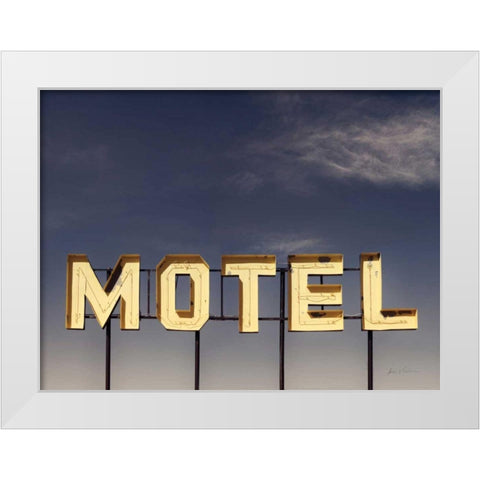 Beach Motel White Modern Wood Framed Art Print by Eichman, Andre