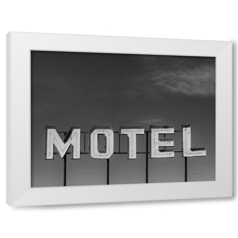 Beach Motel BW White Modern Wood Framed Art Print by Eichman, Andre