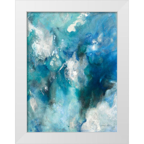 Plunge II White Modern Wood Framed Art Print by Nai, Danhui