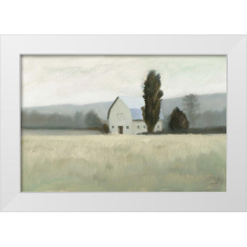 Quiet Valley White Modern Wood Framed Art Print by Wiens, James