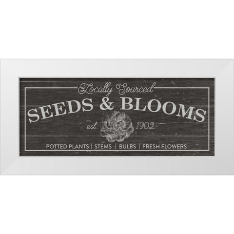 Flower Market II Dark Wood White Modern Wood Framed Art Print by Wild Apple Portfolio