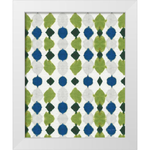 Watermark I Blue Green White Modern Wood Framed Art Print by Green, Nancy
