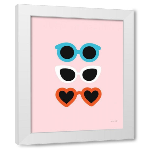 Sunglasses for All II White Modern Wood Framed Art Print by Kelle, Ann