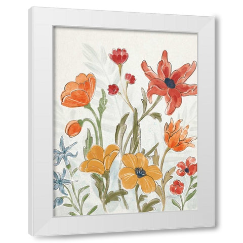 Spiced Petals II No Butterfly Crop White Modern Wood Framed Art Print by Penner, Janelle