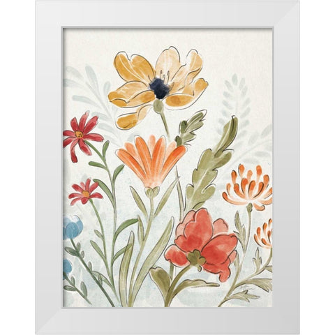 Spiced Petals III No Butterfly Crop White Modern Wood Framed Art Print by Penner, Janelle