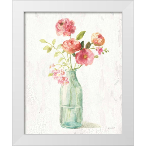 Full Bloom VI White Modern Wood Framed Art Print by Nai, Danhui