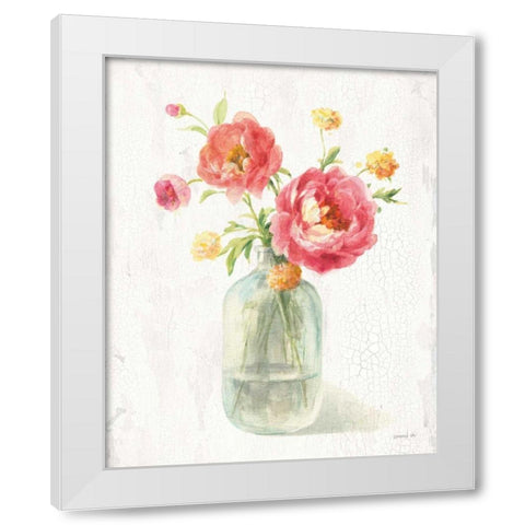 Full Bloom VIII White Modern Wood Framed Art Print by Nai, Danhui