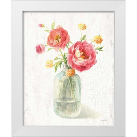 Full Bloom VIII White Modern Wood Framed Art Print by Nai, Danhui