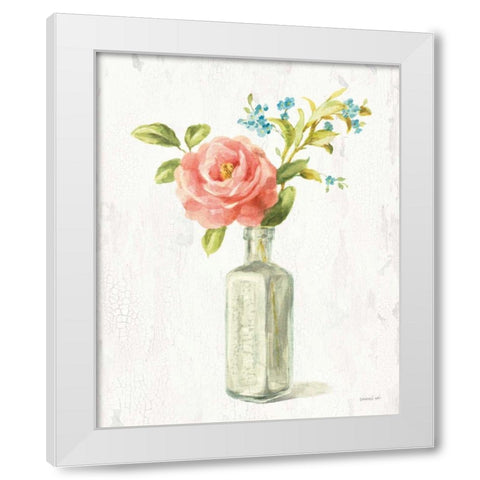 Full Bloom IX White Modern Wood Framed Art Print by Nai, Danhui