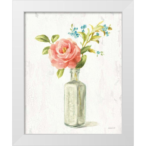 Full Bloom IX White Modern Wood Framed Art Print by Nai, Danhui