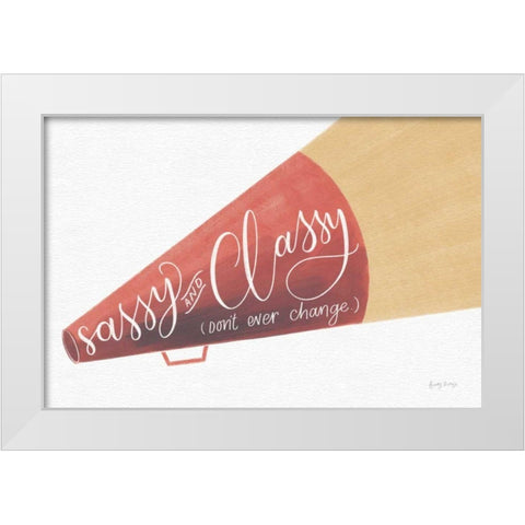 Sassy and Classy White Modern Wood Framed Art Print by Thorns, Becky