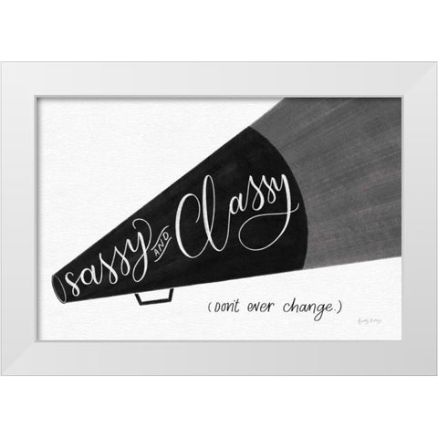 Sassy and Classy BW White Modern Wood Framed Art Print by Thorns, Becky