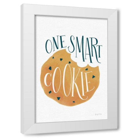 One Smart Cookie White Modern Wood Framed Art Print by Thorns, Becky
